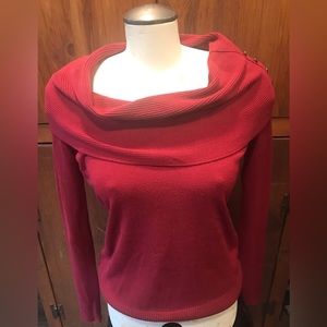 Nass Woman Cranberry Cowl Neck Sweater - Size Medium